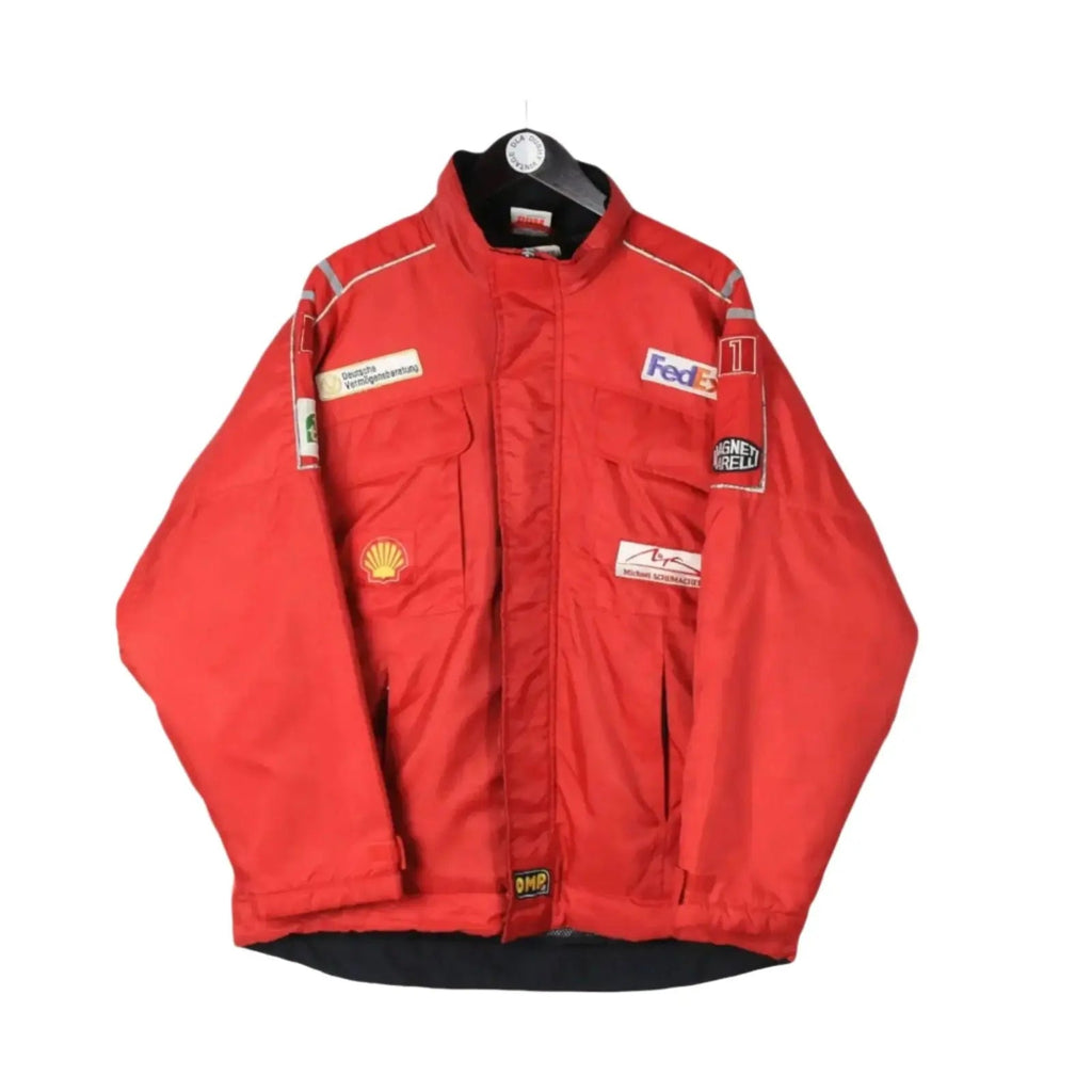 Michael Schumacher Vintage Ferrari Shell Jacket - Embroidered F1 Gear