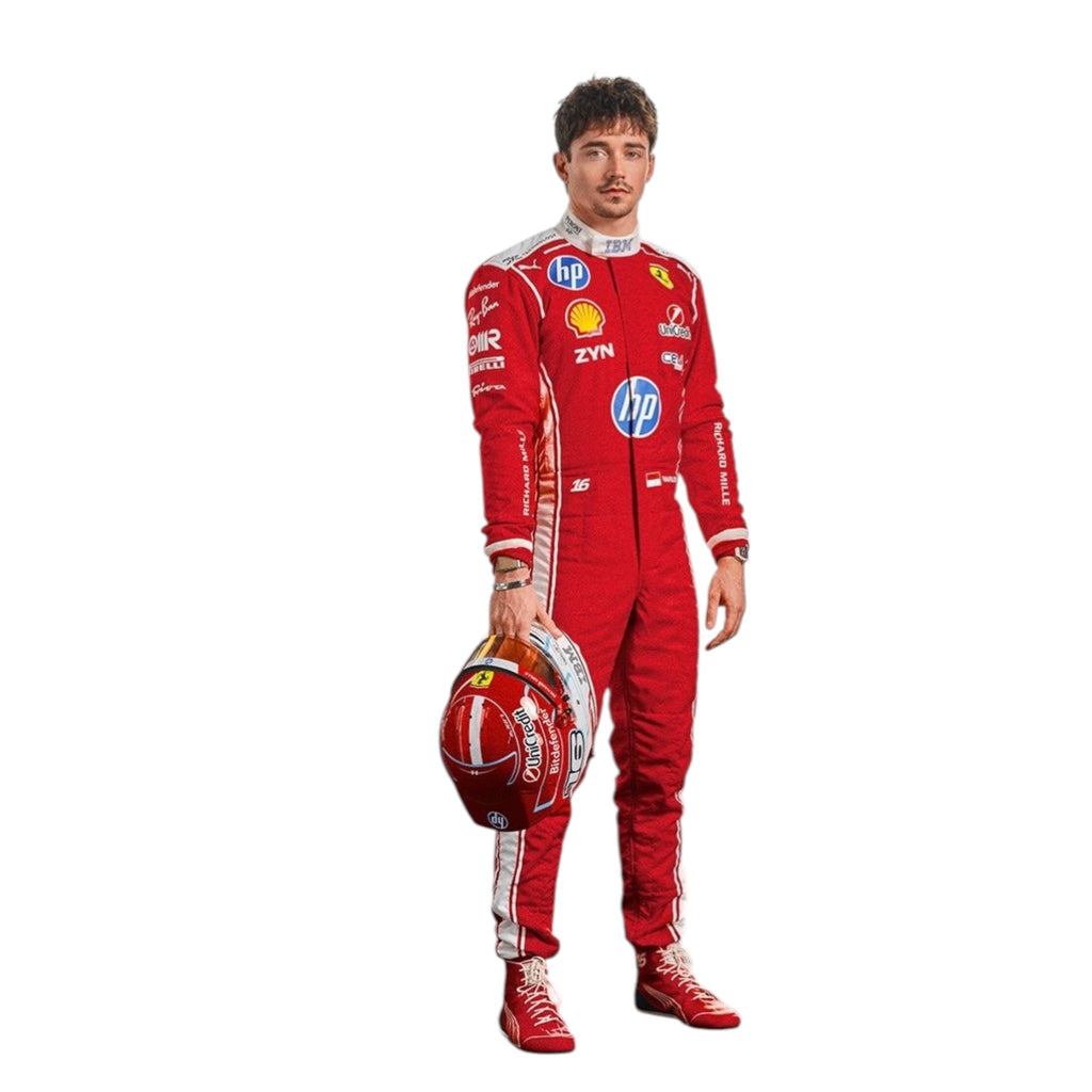 NEW 2026 Charles Leclerc Scuderia Ferrari HP Replica F1 Team Race Suit - Ex Race Gear
