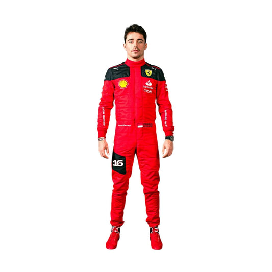 New Charles Leclerc 2023 Race Suit Ferrari F1 - Ex Race Gear