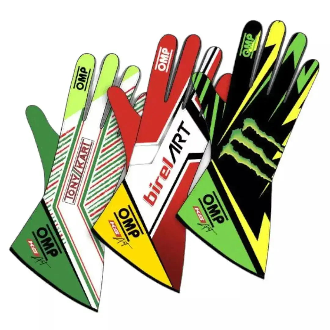 OMP KS Art Custom Design Kart Gloves - Child Sizes | Ex Race Gear