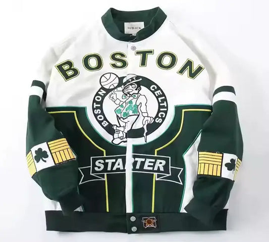 Rare BOSTON CELTICS Vintage Embroidered Jacket - Unisex SHABA Collection