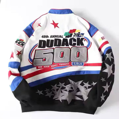 Rare Dudack 500 NASCAR Vintage Embroidered Jacket - Unisex SHABA Collection
