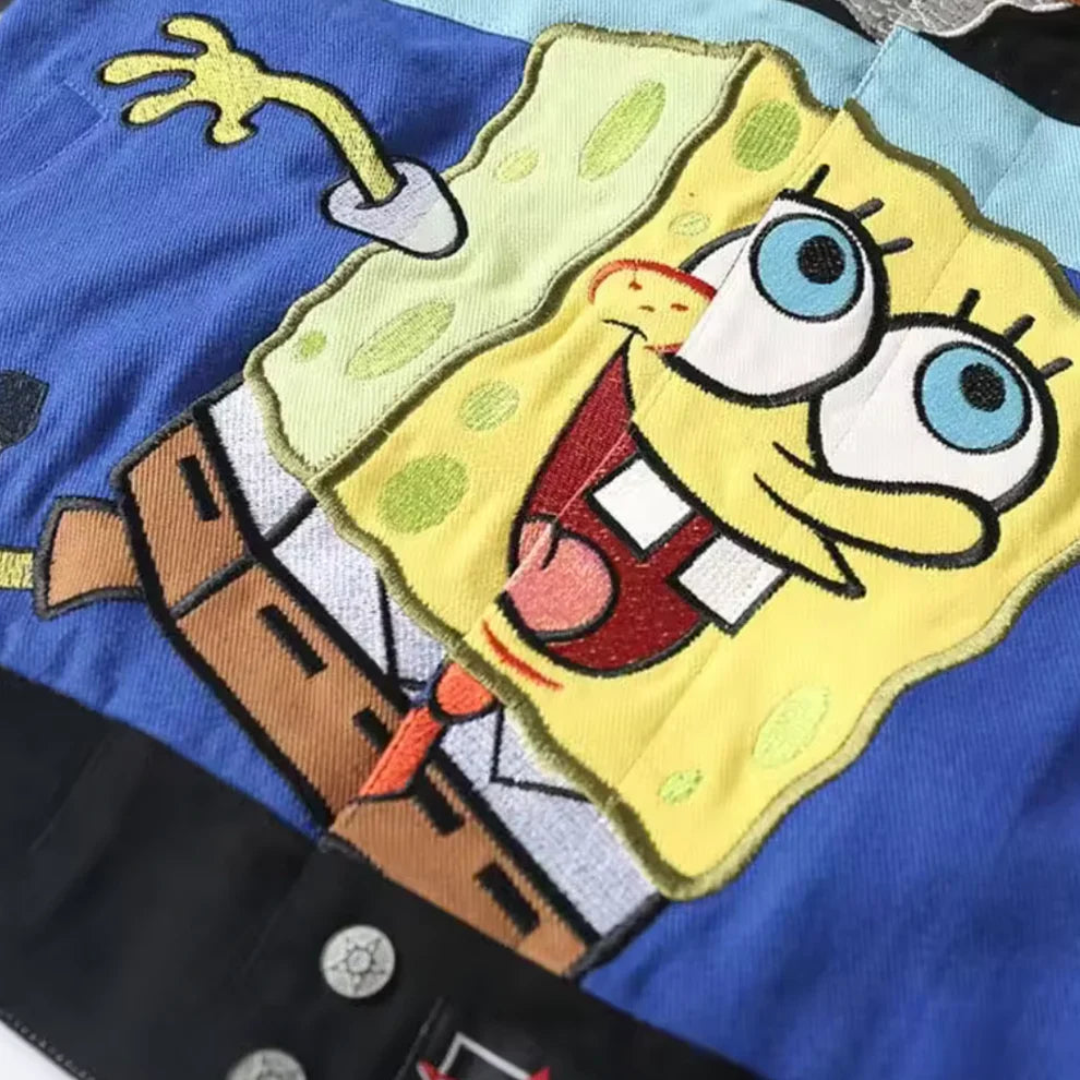 Rare SpongeBob NASCAR Vintage Embroidered Jacket - Unisex SHABA Collection