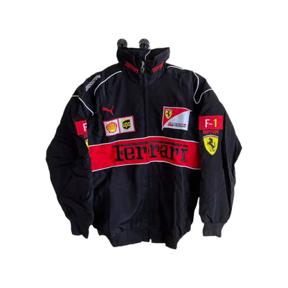 Rare Vintage Style Red and Black Ferrari Racing | Bomber Jacket - Ex Race Gear