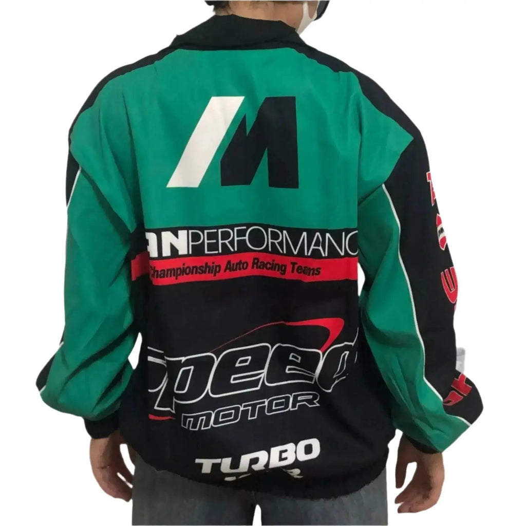 Speed Motor Green F1 Racing Jacket - Stylish Motorsport Gear