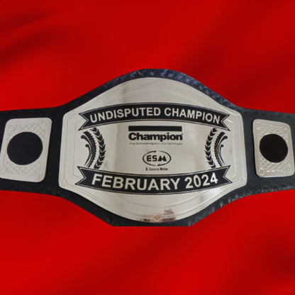 Custom Name and ESM Logo Wrestling Championship Belt poshleathers-14b7