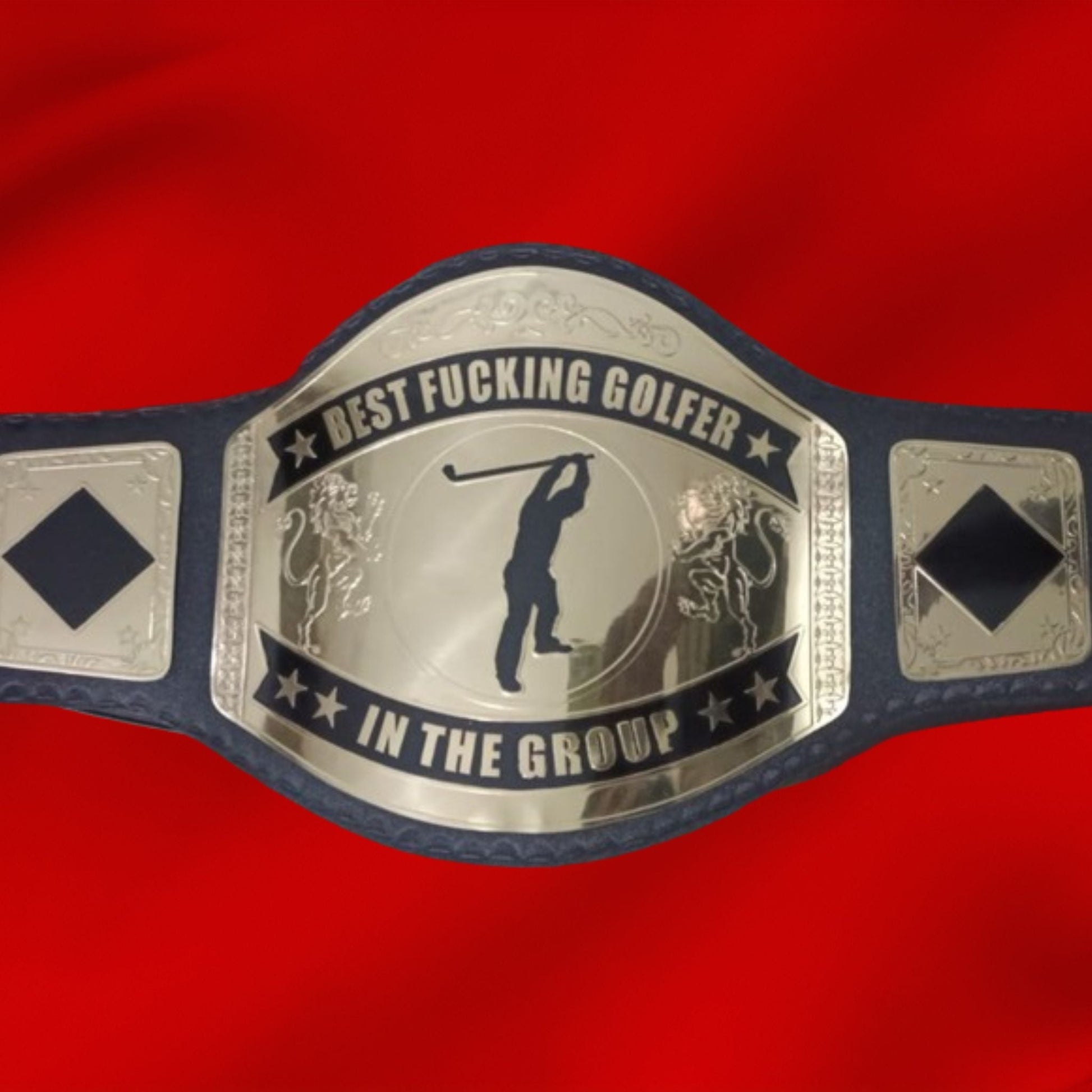 Custom Name and Golf Player Logo Wrestling Championship Belt poshleathers-14b7