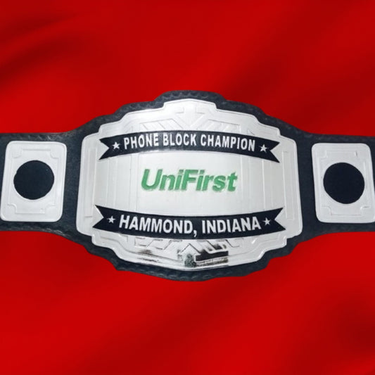 Custom UniFirst Logo Wrestling Championship Belt poshleathers-14b7