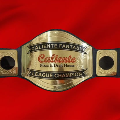 Custom Name and Caliente Logo Wrestling Championship Belt poshleathers-14b7