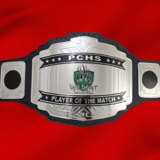 Custom Name and Wild Cat Nails Logo Wrestling Championship Belt poshleathers-14b7