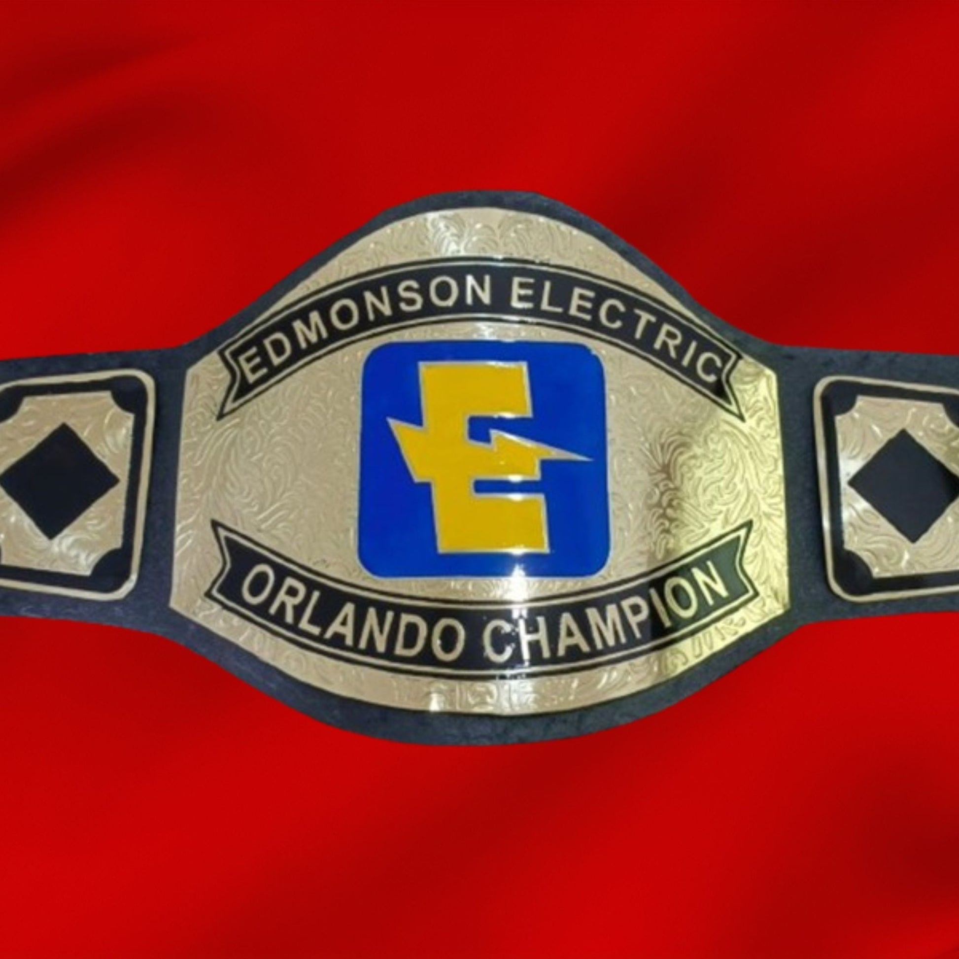 Custom Name and E Spark Logo Wrestling Championship Belt poshleathers-14b7