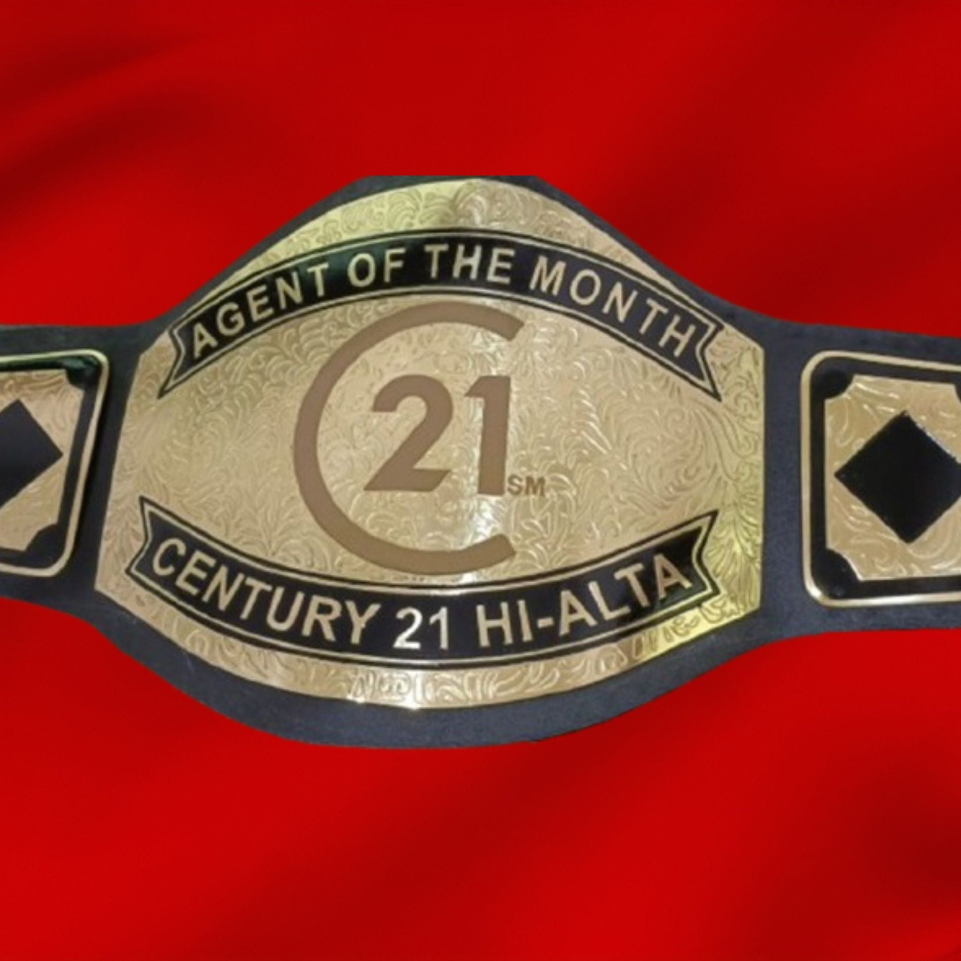 Custom Name and C21 Logo Wrestling Championship Belt poshleathers-14b7