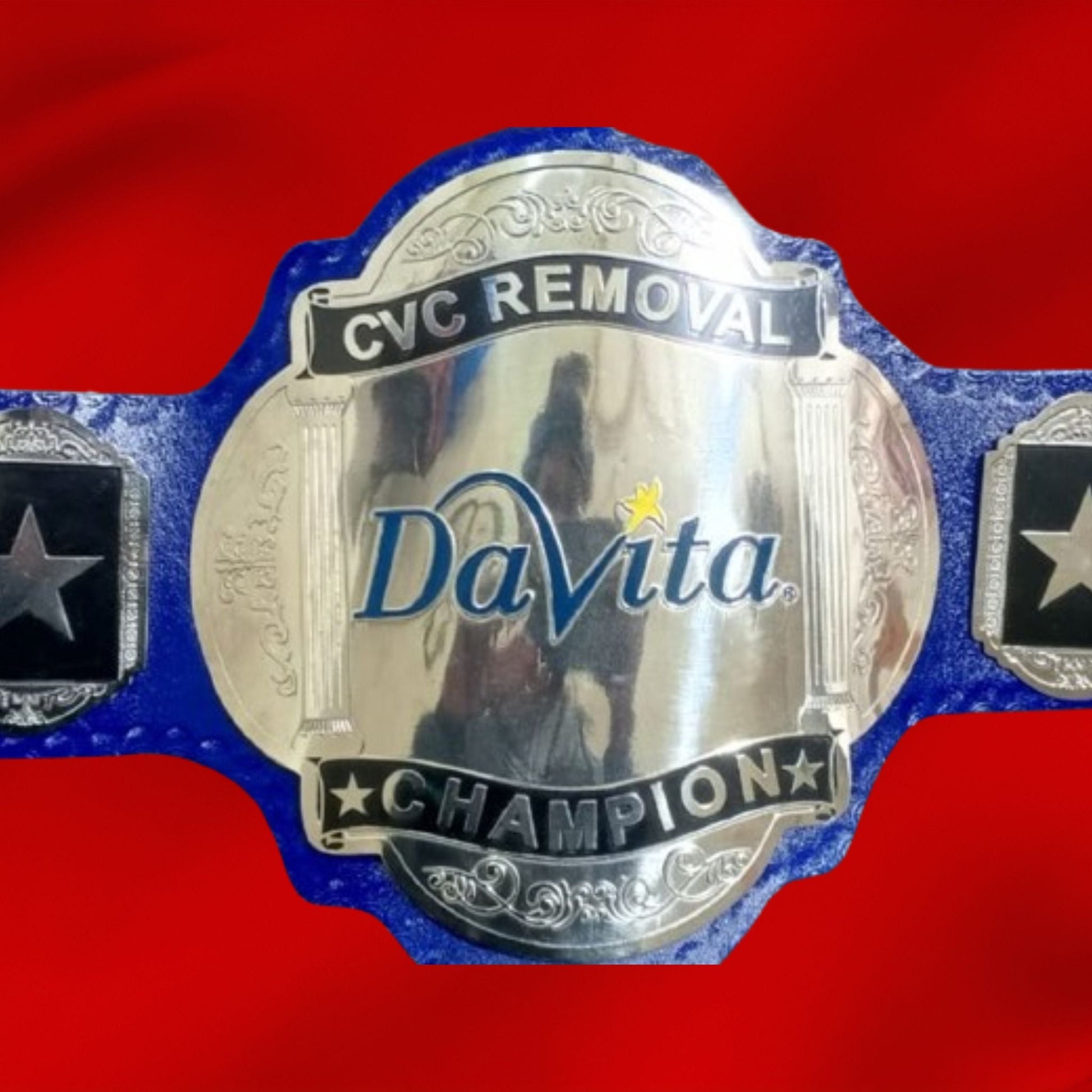 Custom Name and Davita Logo Wrestling Championship Belt poshleathers-14b7