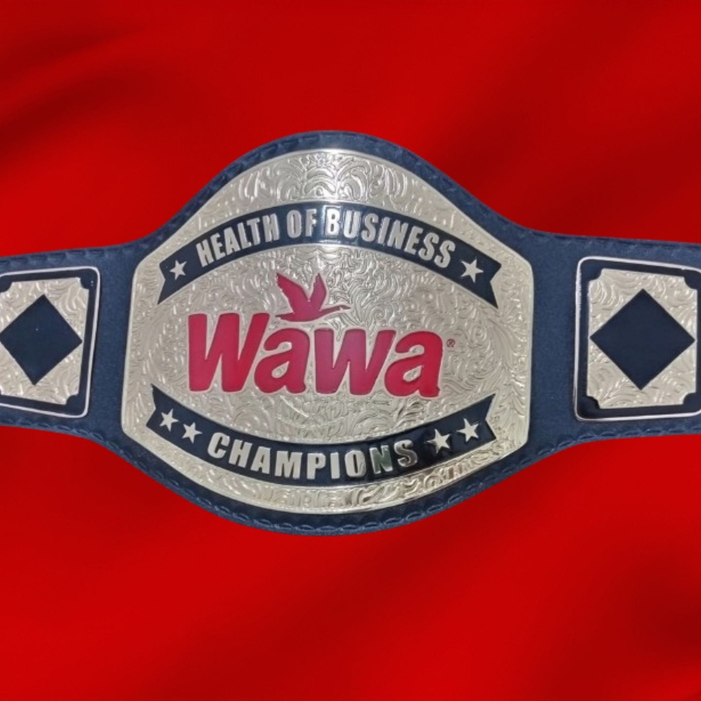 Custom WAWA Flying Bird Logo Wrestling Championship Belt poshleathers-14b7