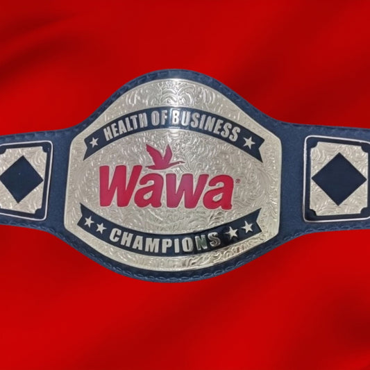 Custom WAWA Flying Bird Logo Wrestling Championship Belt poshleathers-14b7