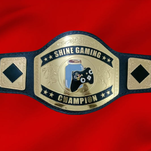 Custom Name and Joystick and Glass Jar Logo Wrestling Championship Belt poshleathers-14b7