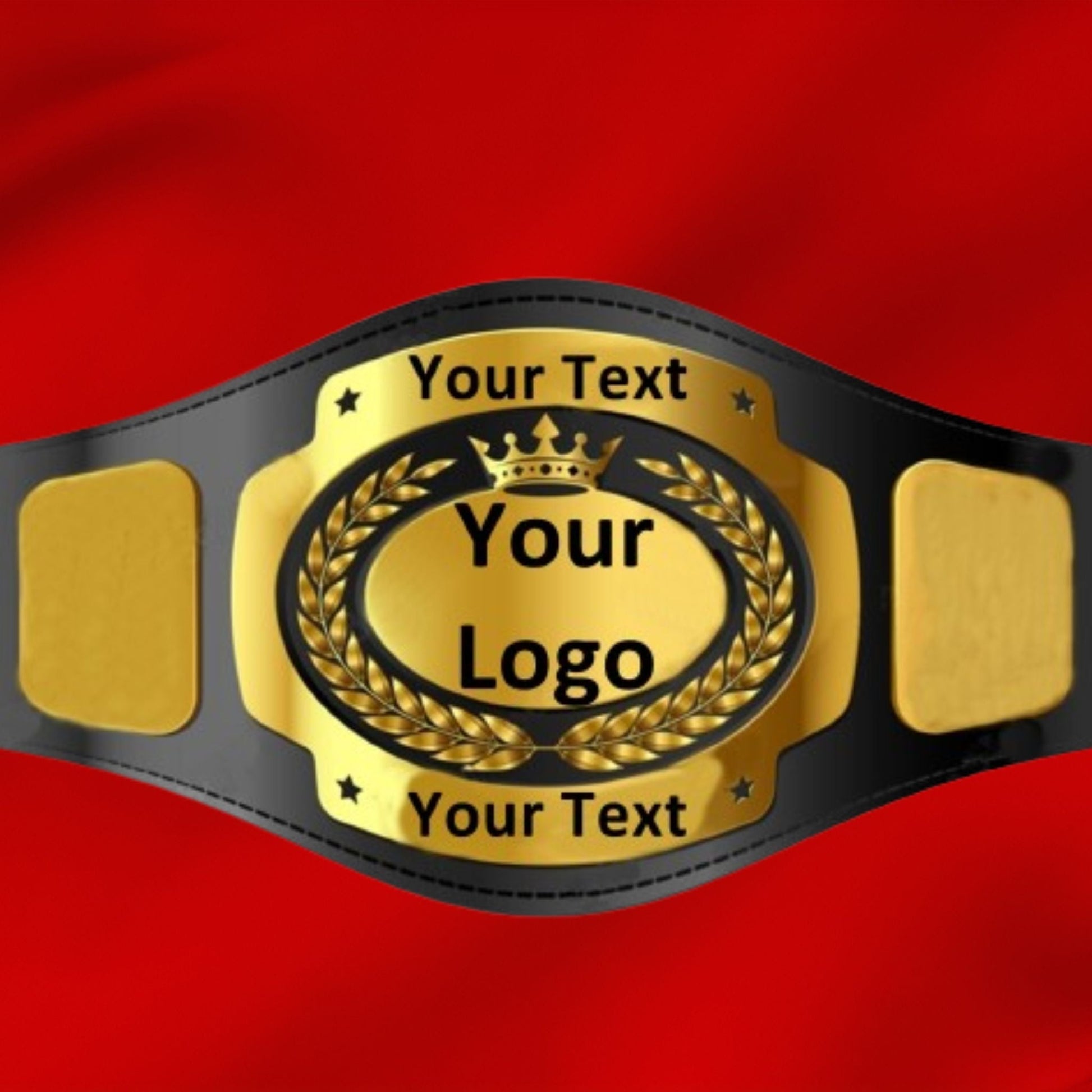 Custom Name and Logo Wrestling Championship Belt poshleathers-14b7