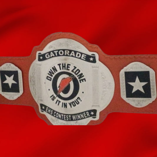 Custom Name and Orange Energy Spark Logo Wrestling Championship Belt poshleathers-14b7