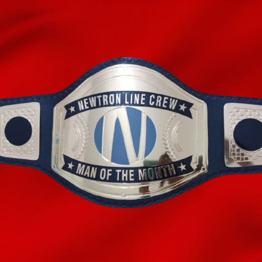 Custom Name and Newtron Line Crew Logo Wrestling Championship Belt poshleathers-14b7