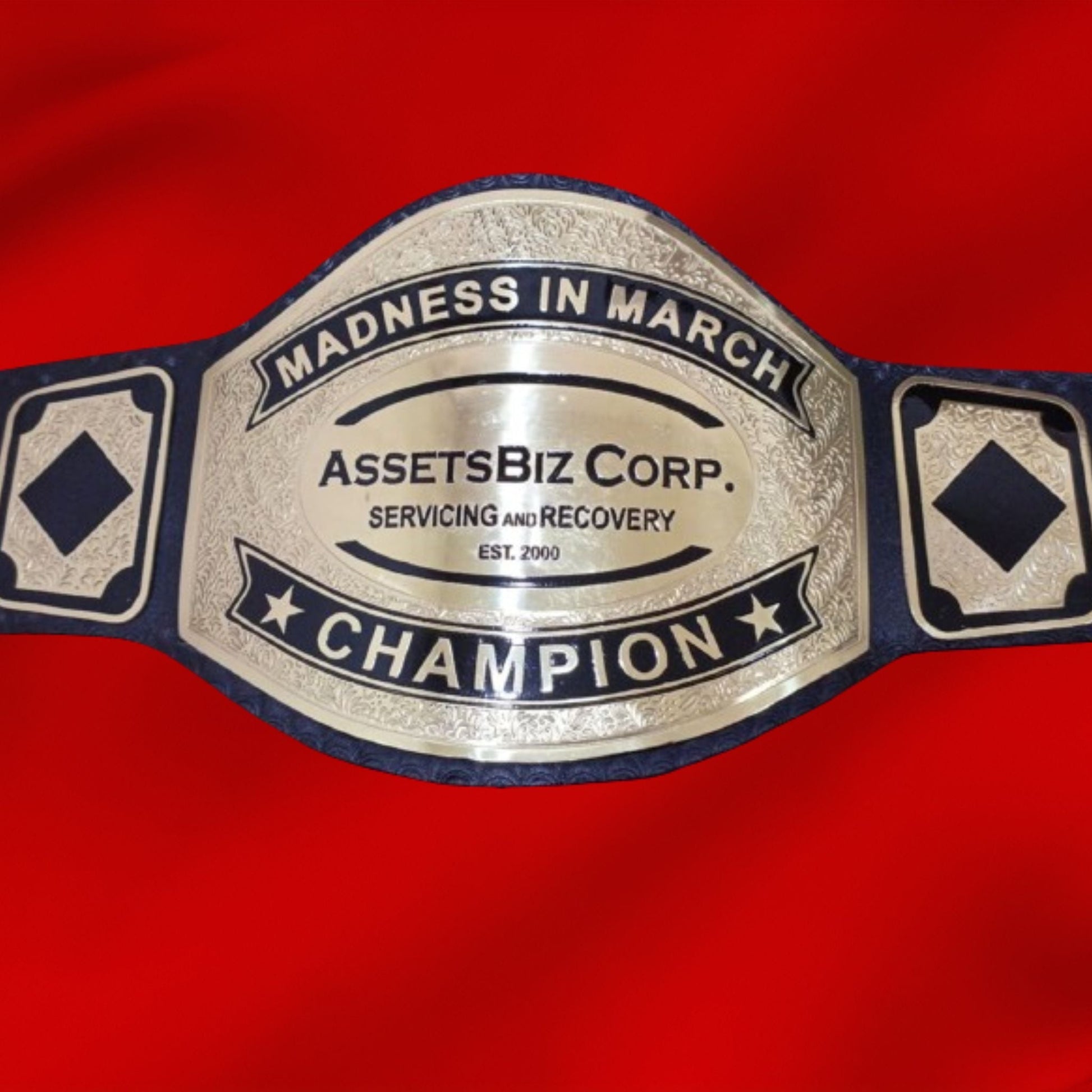 Custom Name and AssetBiz Corp Logo For Your Firm Wrestling Championship Belt Customize Wrestling Belts