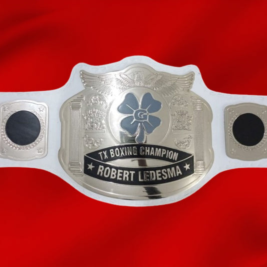 Custom Name and Flower Logo Wrestling Championship Belt poshleathers-14b7