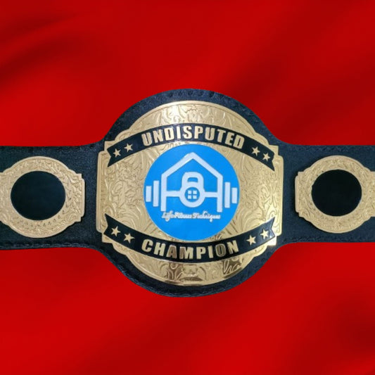 Custom Name and Life Fitness Technique Logo Wrestling Championship Belt poshleathers-14b7