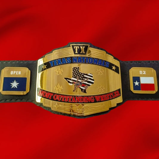 Custom Texas ChampionShip Wrestling Belt poshleathers-14b7