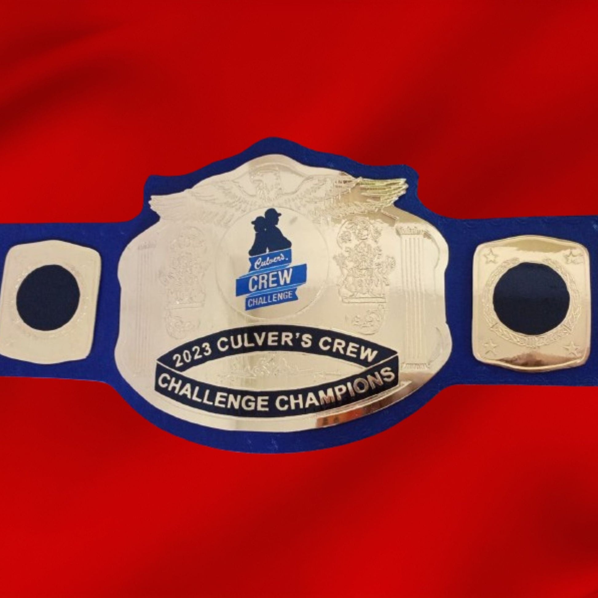 Custom Name and Crew Culvers Challenge Logo Wrestling Championship Belt poshleathers-14b7
