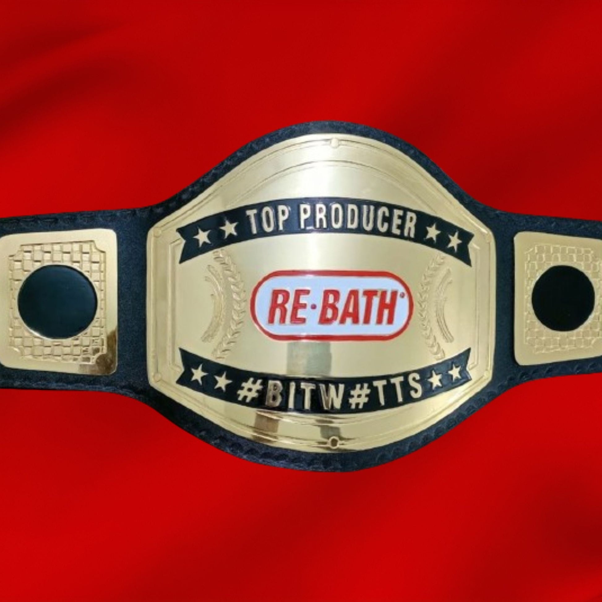 Custom Name and RE BATH Logo Wrestling Championship Belt Customize Wrestling Belts