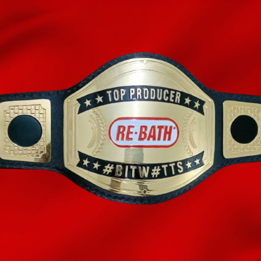Custom Name and RE BATH Logo Wrestling Championship Belt Customize Wrestling Belts