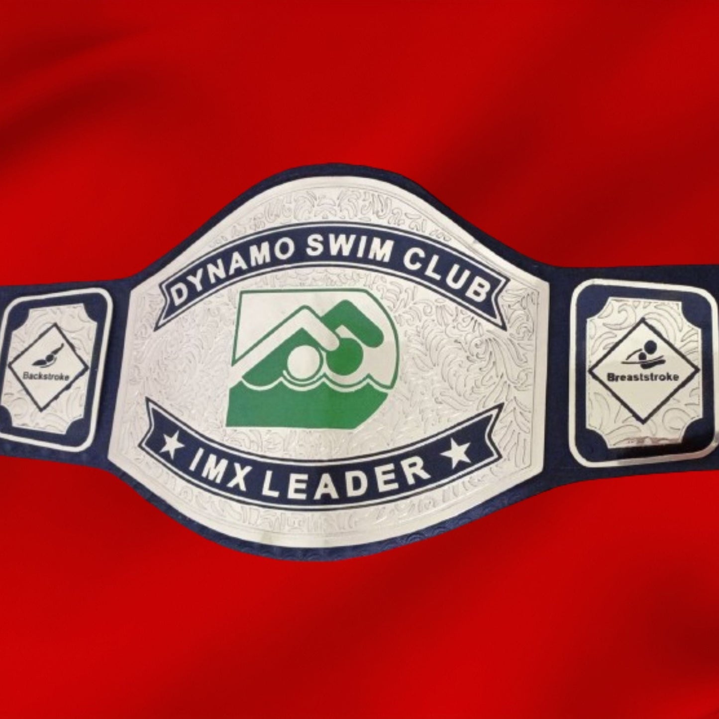 Custom Name and Dynamo Swim Club Logo Wrestling Championship Belt poshleathers-14b7