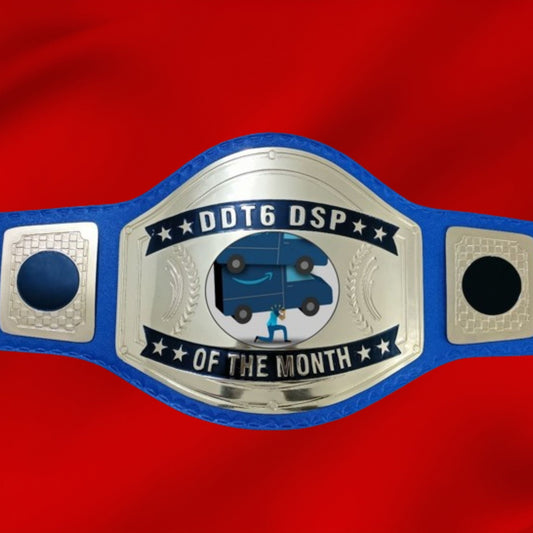 Custom Name and Shipping Truck Logo Wrestling Championship Belt poshleathers-14b7