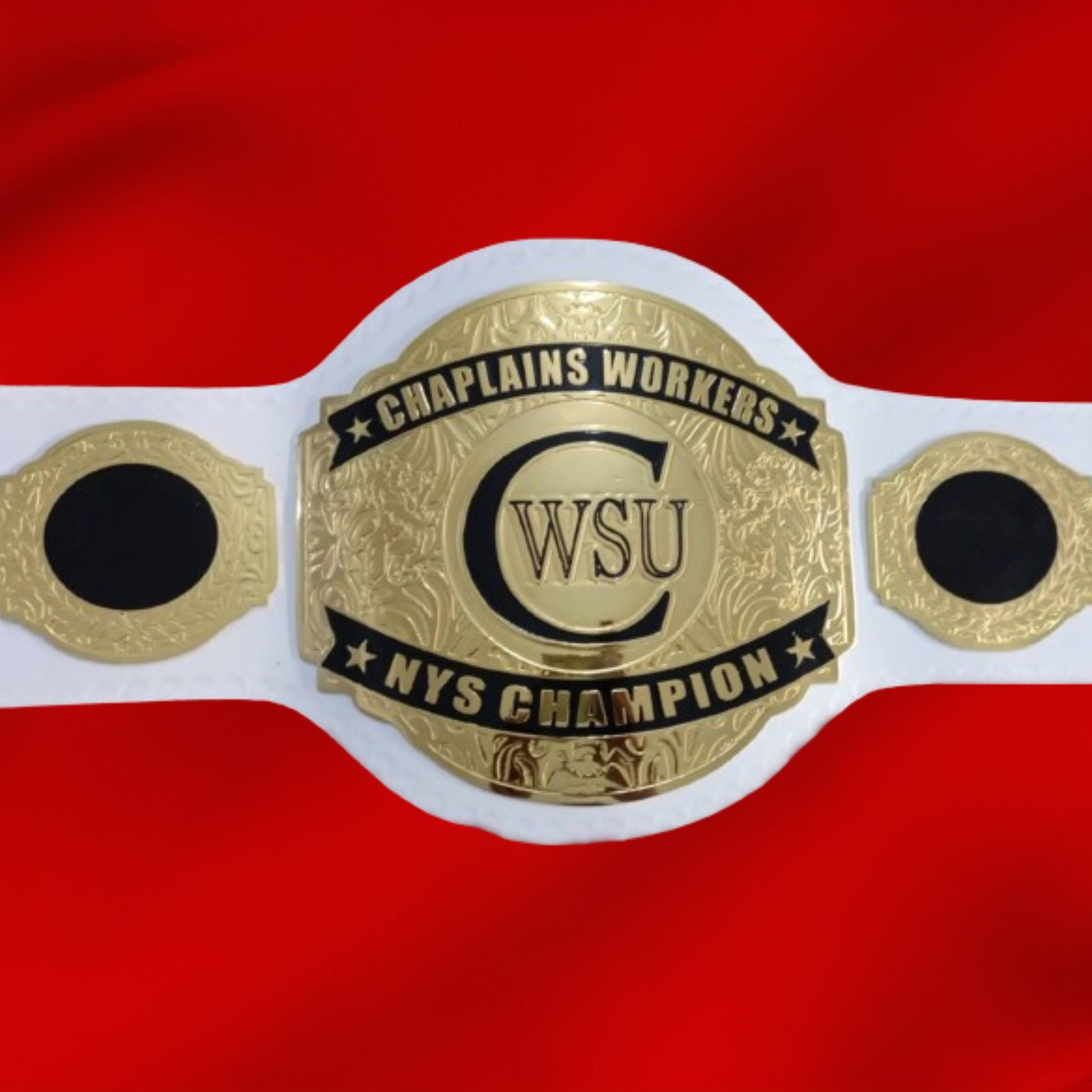 Custom Name and CWSU Logo Wrestling Championship Belt poshleathers-14b7