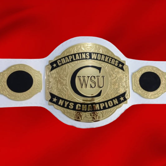 Custom Name and CWSU Logo Wrestling Championship Belt poshleathers-14b7