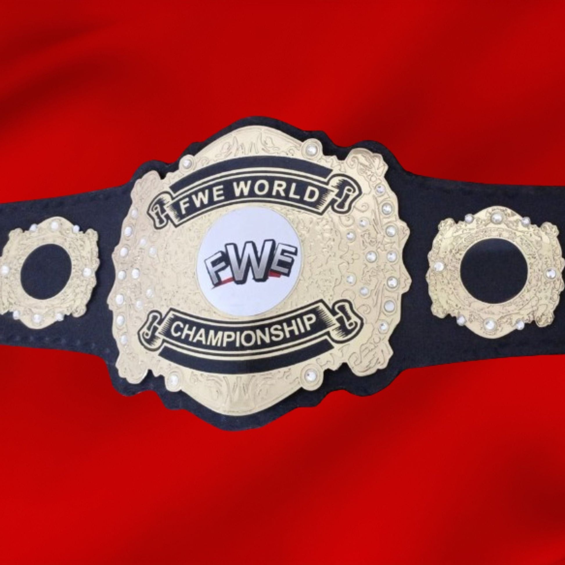 Custom Name and FWE Logo Wrestling Championship Belt poshleathers-14b7