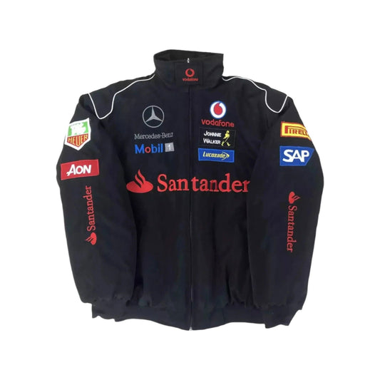Vintage Edition Black Mercedes F1 Jacket - Ex Race Gear 