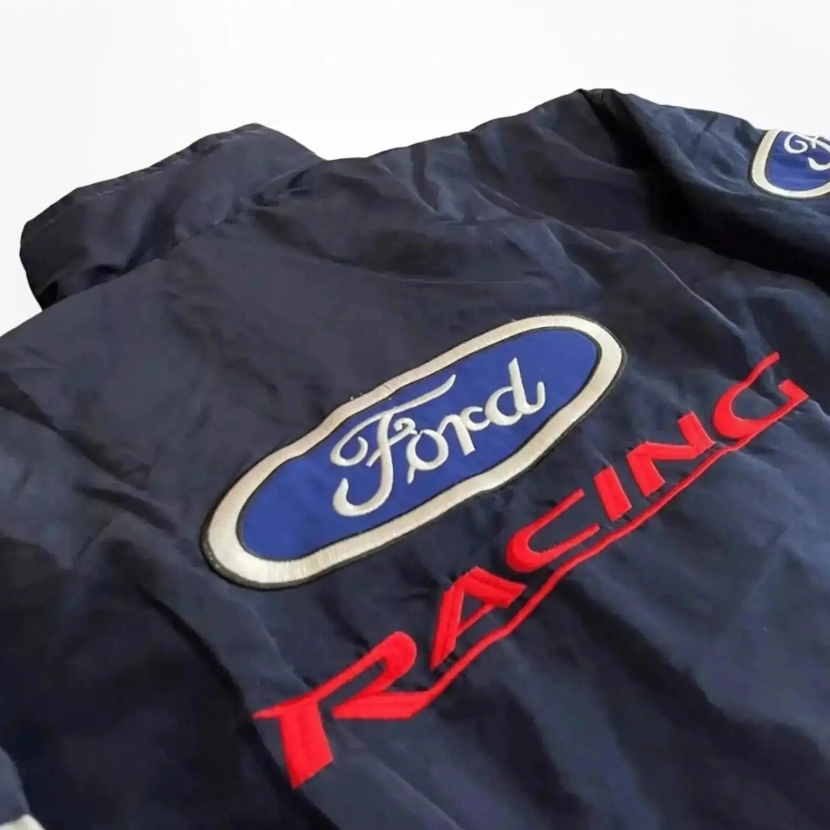 Vintage Ford F1 Racing Bomber Jacket - Embroidered Motorsport Gear - Ex Race Gear