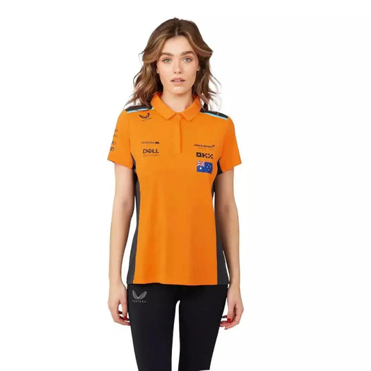 WOMENS MCLAREN REPLICA POLO SHIRT OSCAR PIASTRI - Ex Race Gear