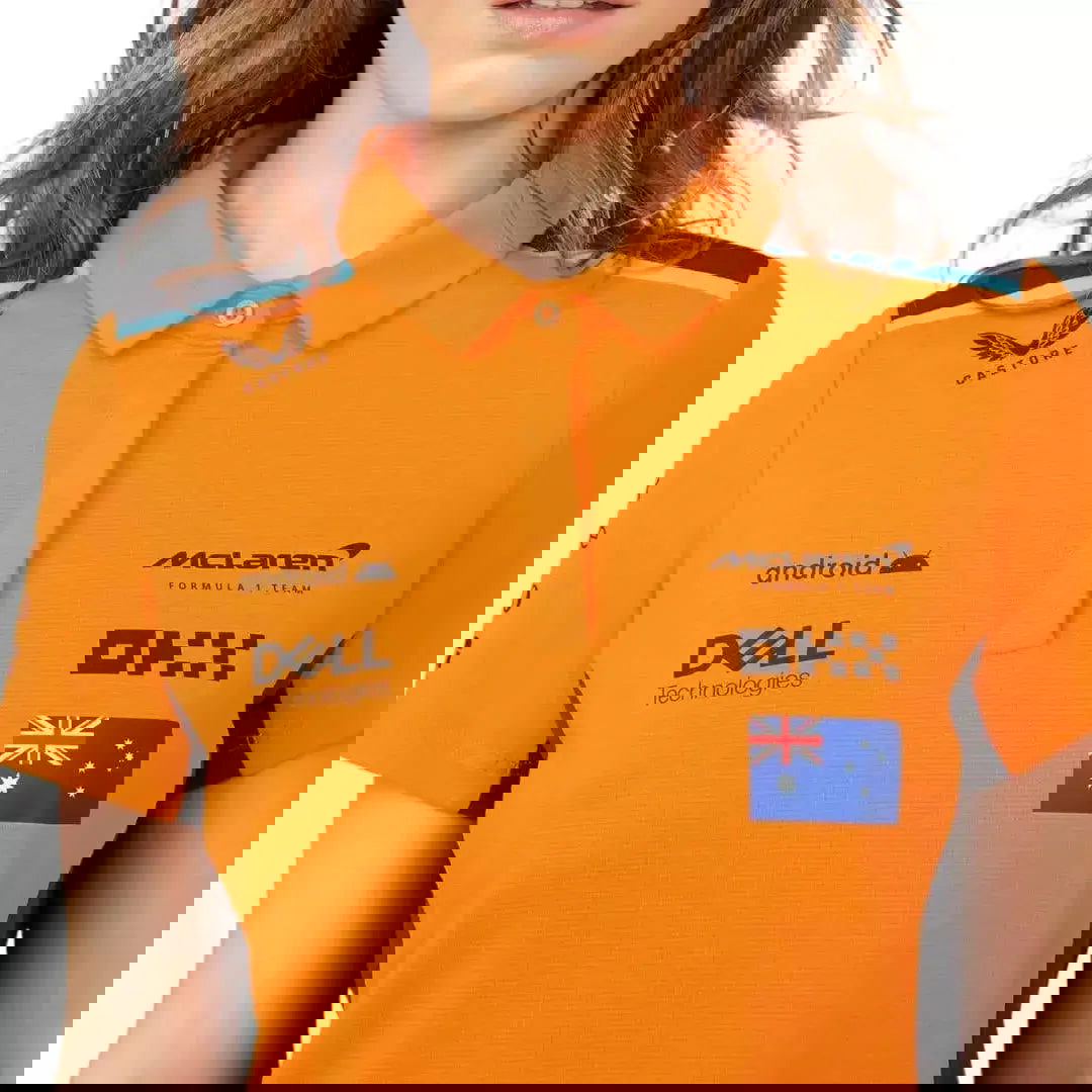 WOMENS MCLAREN REPLICA POLO SHIRT OSCAR PIASTRI - Ex Race Gear