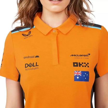 WOMENS MCLAREN REPLICA POLO SHIRT OSCAR PIASTRI - Ex Race Gear