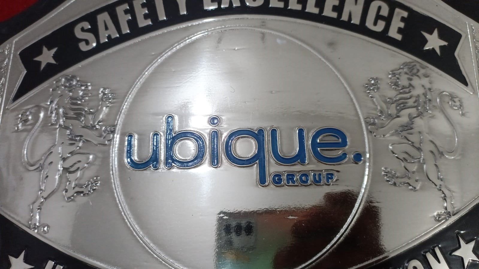 Custom Name and Ubique Group Logo Wrestling Championship Belt poshleathers-14b7