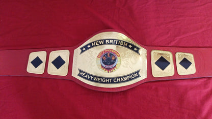 Custom HEW British Wrestling Championship Belt poshleathers-14b7