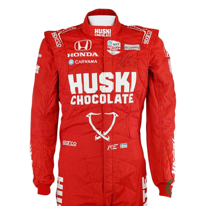 2021 Marcus Ericsson Signed First Win Detroit Grand Prix Ganassi IndyCar Suit Ex Race Gear