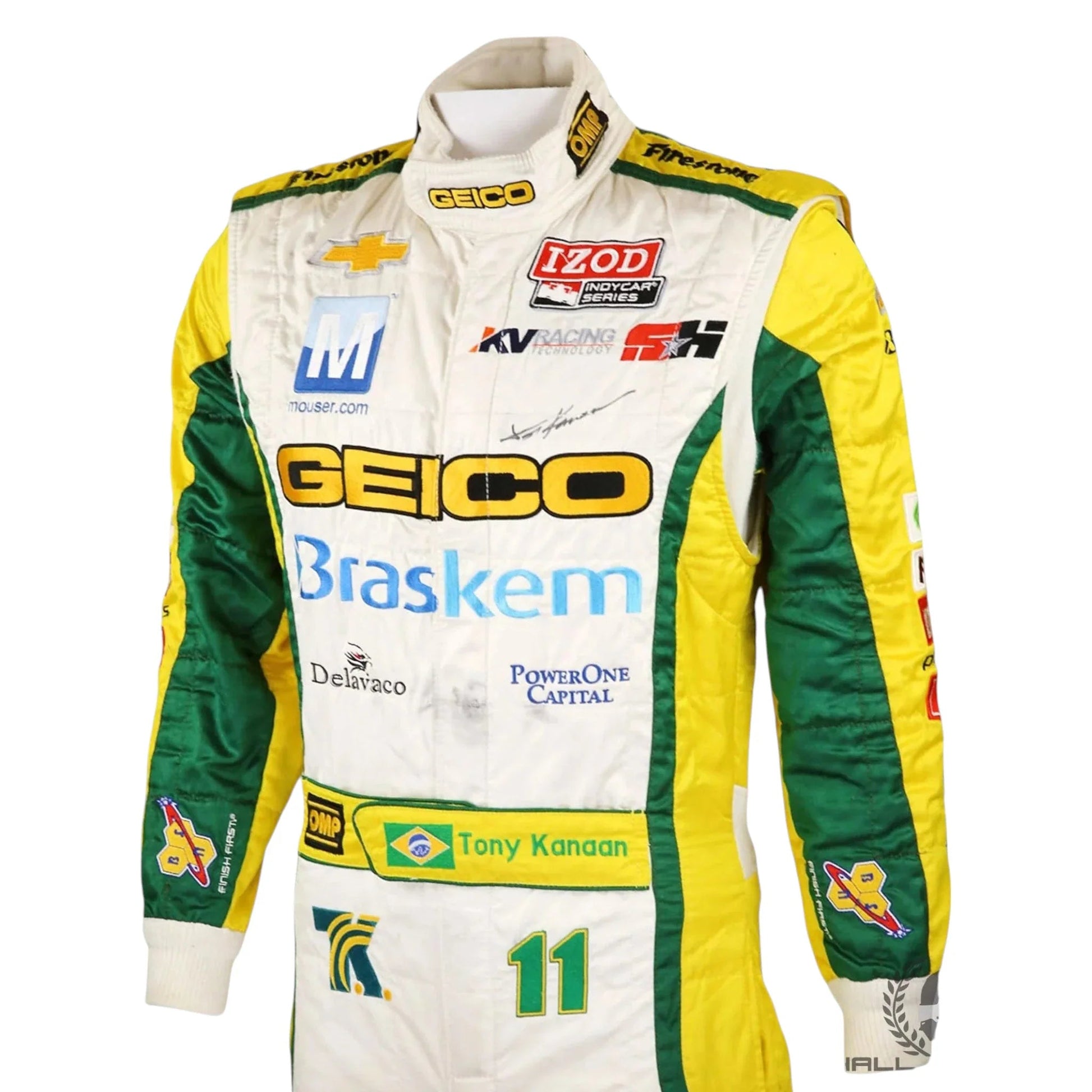 2012 Tony Kanaan Signed Race Suit - IndyCar KV Racing Rustle Racewears