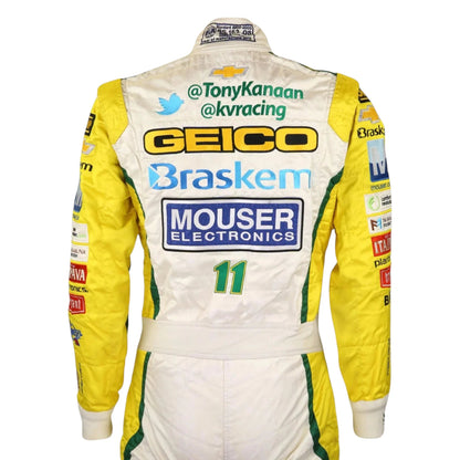2012 Tony Kanaan Signed Race Suit - IndyCar KV Racing Rustle Racewears
