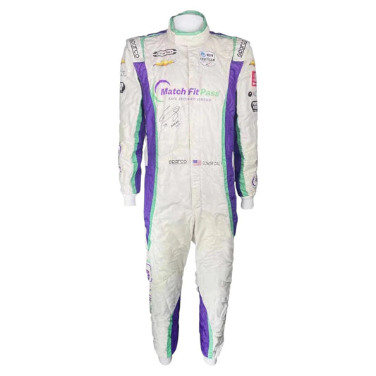 2021 Conor Daly Signed Race Suit - Carlin Racing Gateway Sparco IndyCar Ex Race Gear