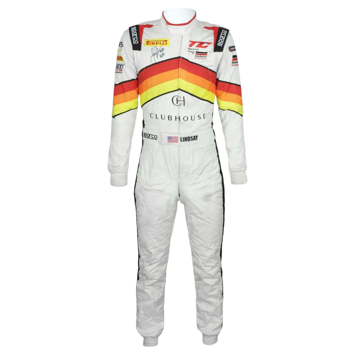 2021 Lindsay Brewer Signed Race Touring Car America First Professional Suit Ex Race Gear