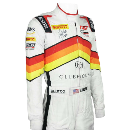 2021 Lindsay Brewer Signed Race Touring Car America First Professional Suit Ex Race Gear