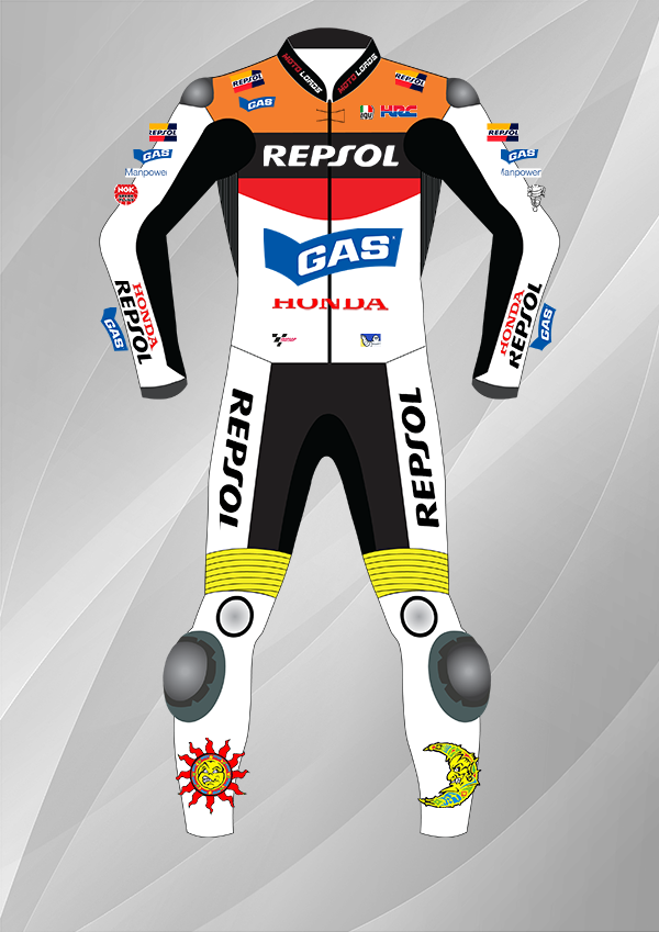 Valentino Rossi 2003 Honda Repsol Leather Racing Suit MotoLords