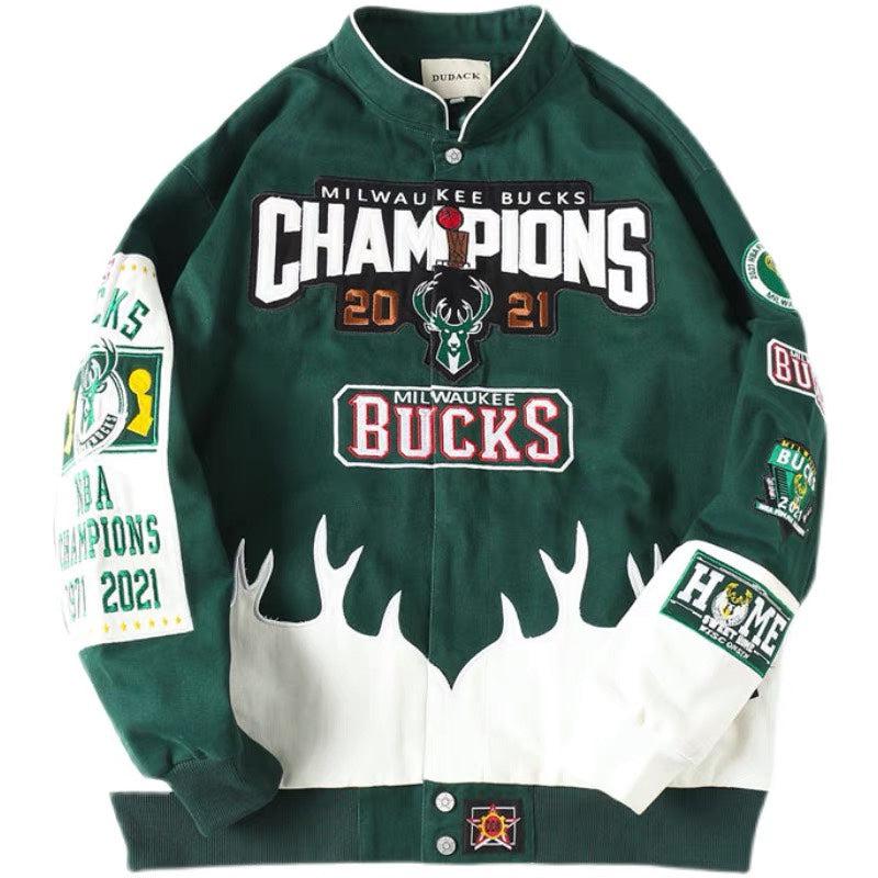 Rare MILWAUKEE BUCKS Vintage Embroidered Jacket - Unisex SHABA Collection